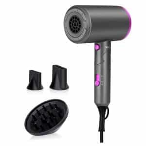 MANLI Professional Hair Dryer with Diffuser - Foldable and Lightweight