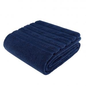 American Soft Linen 35x70 Large 100% Turkish Cotton Bath Towel- Navy Blue