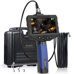 Handheld Industrial Endoscope, Anykit -Waterproof Borescope with 4.3 inch:1080P HD Full Color LCD Screen, 2600mAh Battery