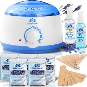New Waxing Kit - Home Wax Warmer - Post and Pre Wax Treatment Spray - 5 Packs of Depilatory Wax - Hot Hard Scented Wax Warmers Electric Kit for Men