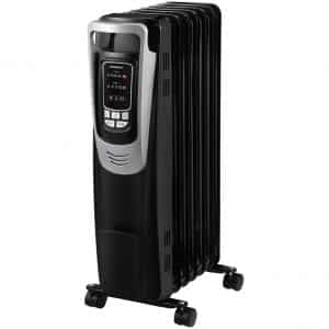 PELONIS Electric 1500W Oil Filled Radiator Heater with Safety Protection, LED Display, 3 Heat Settings and Five Temperature settings. Perfect for for Home or Office