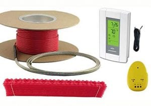 50 Sqft Cable Set, Electric Radiant Floor Heat Heating System with Aube Digital Floor Sensing Thermostat