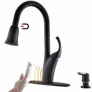APPASO Touchless Kitchen Faucet with Pull Down Sprayer, Motion Sensor Activated Hands-free Kitchen Faucet, Single Handle One Hole Pull Out Kitchen sink faucet