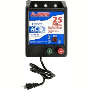 Fi-Shock EAC25M-FS 25-Mile AC Low Impedance Electric Fence Energizer
