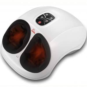 QUINEAR Shiatsu Foot Massager with Heat Compression and Deep Kneading Massage for Circulation and Pain Relief
