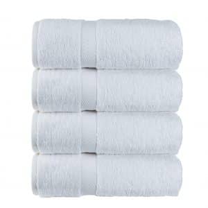 White Classic 700 GSM Luxury White Bath Towels Hotel Bathroom Towel | Set of 4