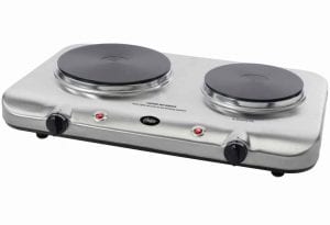 Oster Inspire Double Burner and Hot plate, Stainless Steel (CKSTBUDS00)