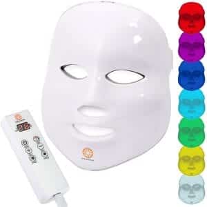 Dermashine Pro 7 Color Wireless LED Mask for Face | Photon Red Light For Healthy Skin Rejuvenation Therapy | Collagen, Anti Aging, Wrinkles