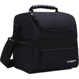 MIER Adult Insulated Lunch Box (Black)