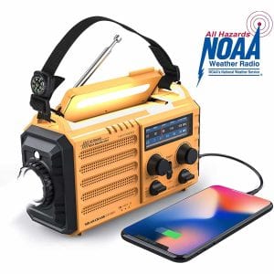 Raynic 5 AM/FM/SW/NOAA Portable Radio with Flashlight