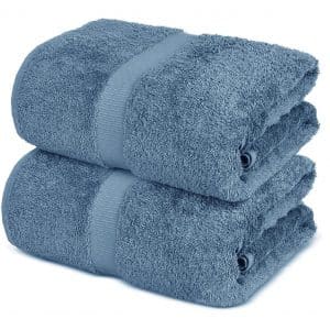 Towel Bazaar 700 GSM 2 Pack 100% Cotton Bath Sheets, (Wedgewood)
