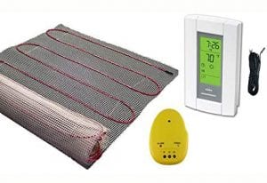 10 Sqft Mat, Electric Radiant Floor Heat Heating System with Aube Digital Floor Sensing Thermostat