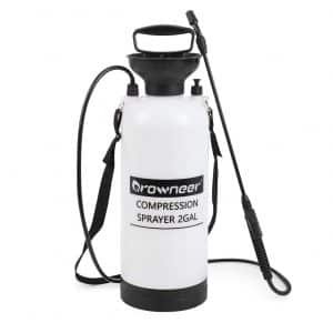 Growneer Portable Gallon Pressure Sprayer with Adjustable Shoulder Strap, White