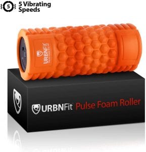 URBNFit Vibrating Foam Roller 5-Speed Massage & Exercise Body Roller - Deep Tissue Trigger Point Performance, Back Muscle Recovery