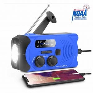 Greadio Emergency Portable AM/FM/NOAA Radio with Flashlight