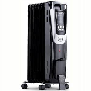 NewAir Electric Oil-Filled Space Heater, Indoor Personal Heater, Black, AH-450B