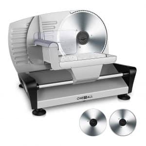 oneisall Electric Food Slicers with 2 Stainless Steel Blades