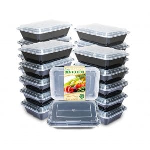 Enther Freezer Safe Reusable 1 Compartment Meal Prep Containers