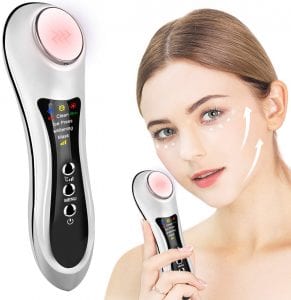 Hot and Cold Face Massager Ion Facial Device Skin Firming Face Toning Machine Sonic Beauty Device for Wrinkle Removal, Anti Aging, Deep Cleaning Skin Toning Massager