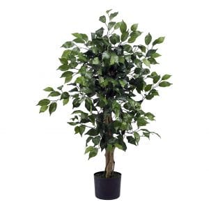 Nearly Natural 3Ft Ficus Silk Artificial Tree