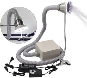 BAOSHISHAN Fume Extractor Solder Smoke Absorber Welding Fume Extractor Anti-static Lighting 30W with Adjustable Clamp
