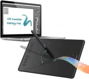 Huion Inspiroy H950P Graphics Drawing Tablet with Tilt Feature Battery-Free Pen 8192 Pressure Sensitivity and 8 User-Defined Shortcuts