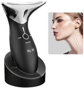 Ms.W Anti Aging Face Massager with Hot & Cold Modes for Wrinkles Appearance Removal and Skin Tightening, High Frequency Facial Machine Rechargeable