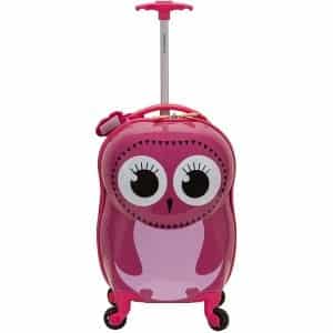 Rockland Carry-On Jr. Kids' Spinner Luggage, 19-Inch (Owl)