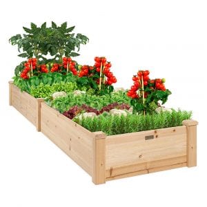 Best Choice Products 8x2ft OutdoorWooden Raised Garden Bed