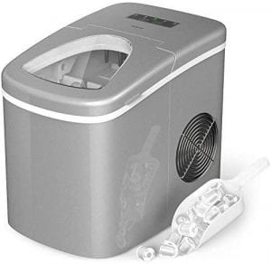hOmeLabs Portable Ice Maker Machine for Countertop - Makes 26 lbs of Ice per 24 hours - Ice Cubes ready in 8 Minutes