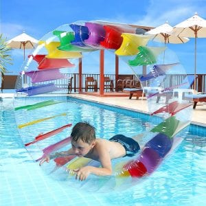 Greenco Kids Colorful Inflatable Roller Float