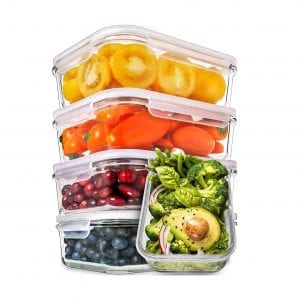 Prep Naturals 5 Pack Bpa-Free Meal Prep Containers with Lids
