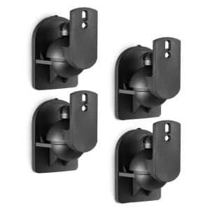 WALI Multiple Adjustments Wall Mount Brackets for Speaker up to 7.7 lbs, Black