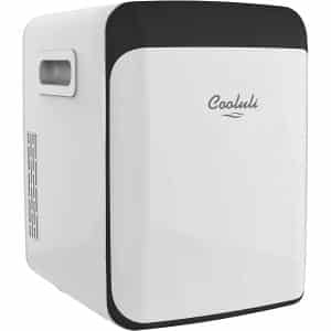 Cooluli Classic White 15 Liter Compact Portable Cooler Warmer Mini Fridge for Bedroom, Office, Dorm, Car - Great