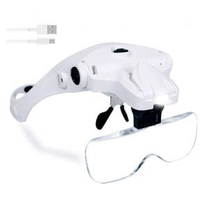 NZQXJXZ Hands-free Headband Magnifying Glass