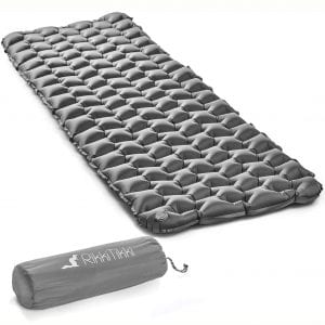 Overmont Extra Thickness Sleeping Pad Inflatable Camping Mat Ultimate Air Mattress Compact Carry Bag Built-in Pump Waterproof