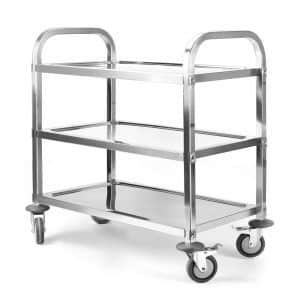 Nisorpa 3 Tier Utility Rolling Cart for Hotels and Home Use