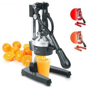 Zulay Kitchen Professional and Heavy Duty Citrus Juicer (Black)