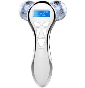 4D Microcurrent Facial Massager Roller, Electric Rechargeable Face Lift Beauty Roller Body Massage for Anti Aging Wrinkles, improve Facial Contour