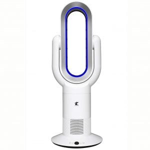 AB08 Bladeless Heater Fan, 10 Speeds Tower Fan with Remote Control, Quiet Space Heater and Nature Air Desk Fan