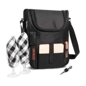 Insulated Travel Wine Tote Bag