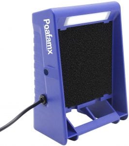 Poafamx Fume Extractor Solder Smoke Absorber with LED Light and Active Carbon Filter Sponge 110V