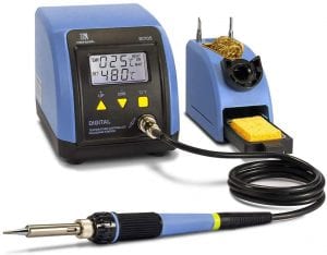 Soldering Iron Station Kit - 110V 60W Digital LED Soldering Station Temperature Adjustable 10 Minute Sleep Function Welding Tools