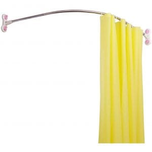 BAOYOUNI 42 Inches Curved Shower Curtain Rod