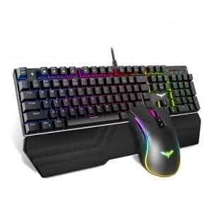 Havit Ergonomic Keyboard with a Programmable Gaming Mouse (Black)