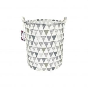 TIBAOLOVER Triangle Pattern-Grey Laundry Basket