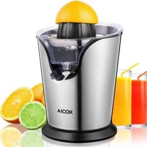 Aicok Stainless Steel Electric Citrus Juicer with an Anti-Drip Spout