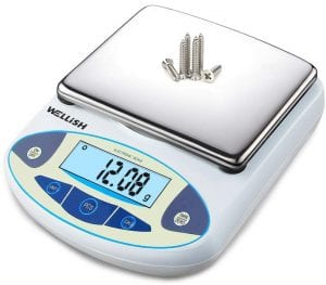 WELLiSH Lab Scale 5000g:0.01g High Precision Digital Scale Analytical Balance Electronic Scale for Kitchen Lab Weighing