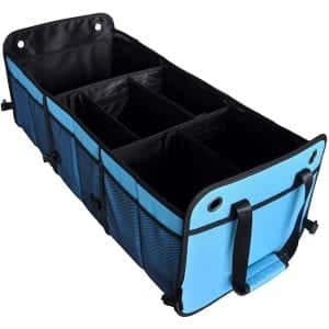 Cutequeen Portable Collapsible Multi Compartments Trunk Organizer