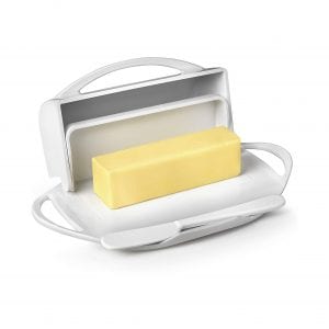 Butterie Butter Dish with Matching Spreader, Flip-Top